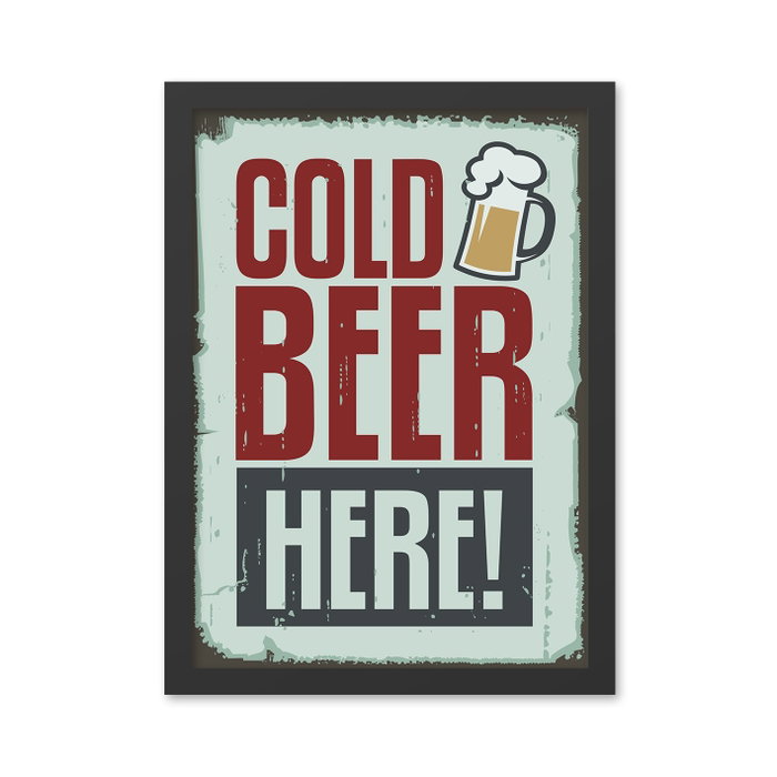 Wallity Cuadro Decorativo Enmarcado Cold Beer (40 x 55) Wallity Cuadro Decorativo Enmarcado Cold Beer (40 x 55)